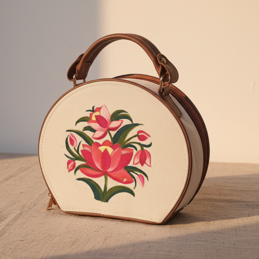 Madhubani Art Clutch – Handpainted Mithila Purse for Women