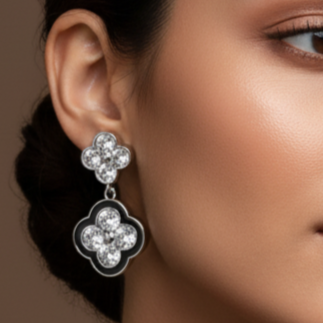 NK Creation Floral Earrings – Elegant Imitation Jewelry Gujarat