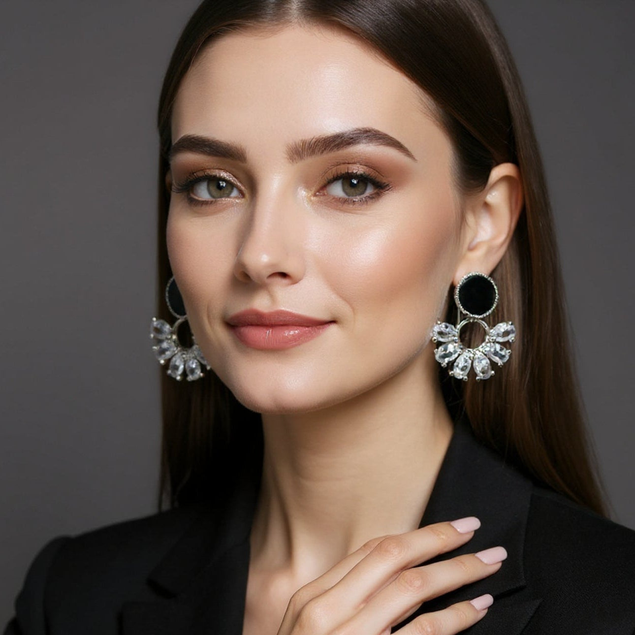 NK Creation Flower Style Hanging Earrings – Elegant Imitation Jewelry Gujarat