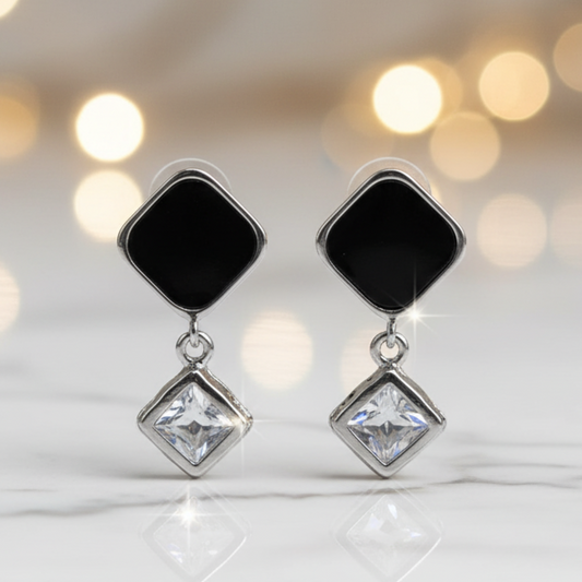 NK Creation Black Emerald Hanging Earrings – Imitation Jewelry Gujarat