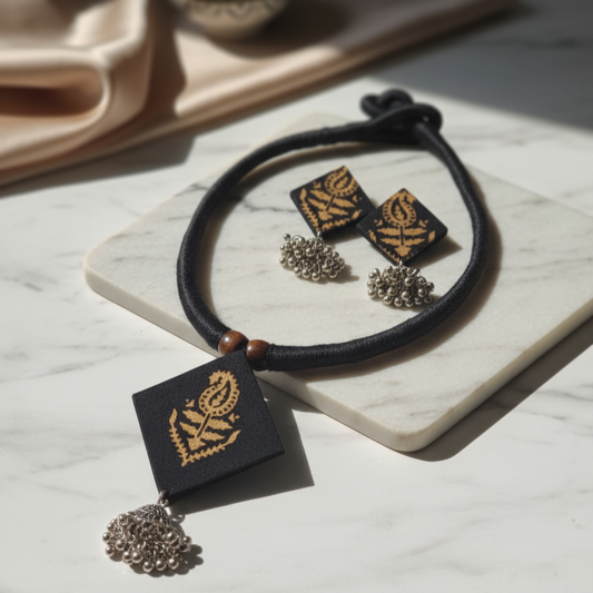 Full Black Necklace – Handmade by NK Creation | Only ₹199