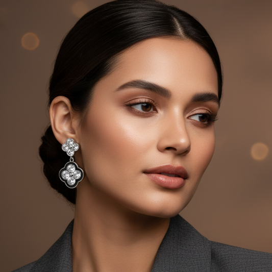 NK Creation Floral Earrings – Elegant Imitation Jewelry Gujarat