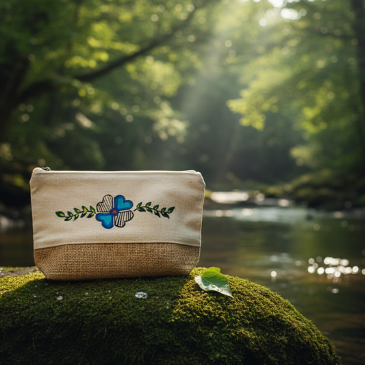 Mini Madhubani Hand Purse – Handpainted Mithila Art Wallet