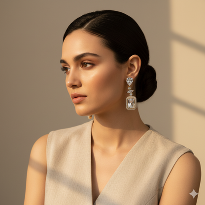 NK Creation Xuping Stone Hanging Earrings – Imitation Jewelry Gujarat